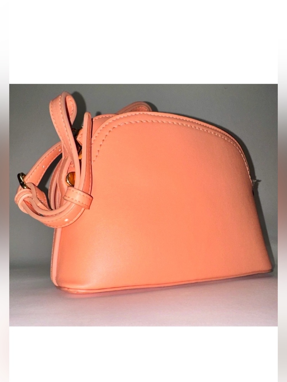 A-New-Day coral dome crossbody purse/bag.